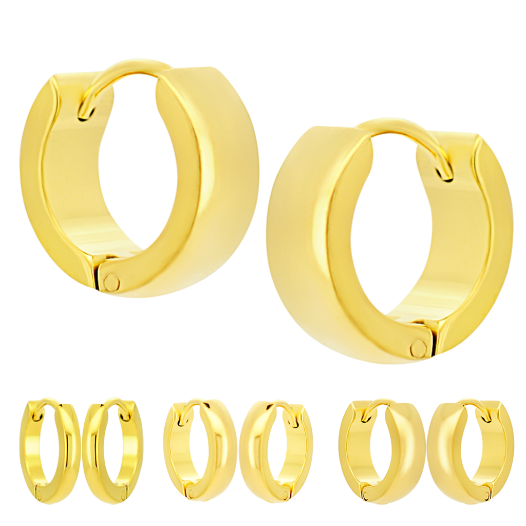 Round Huggie Hoop
