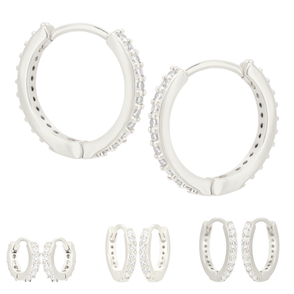CZ Huggie Hoop