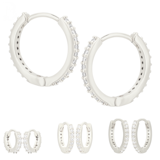 CZ Huggie Hoop