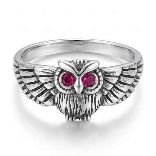 Sterling Owl Ring