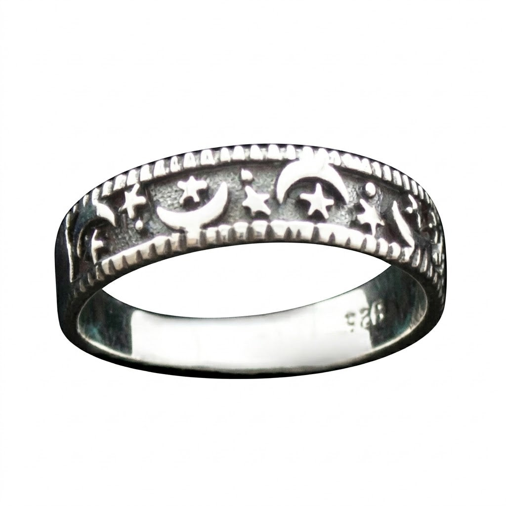 Sterling Moon Ring