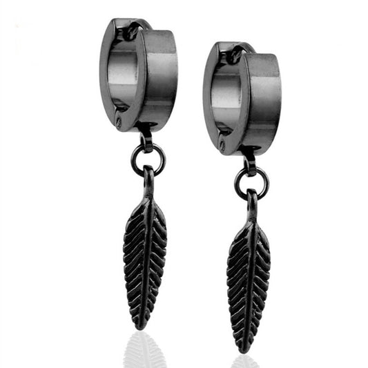 Feather Huggie Hoop