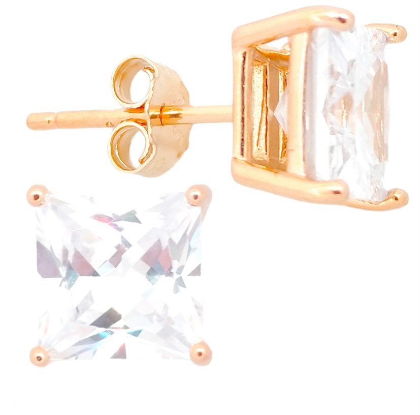 Square Cubic Zirconium Earrings