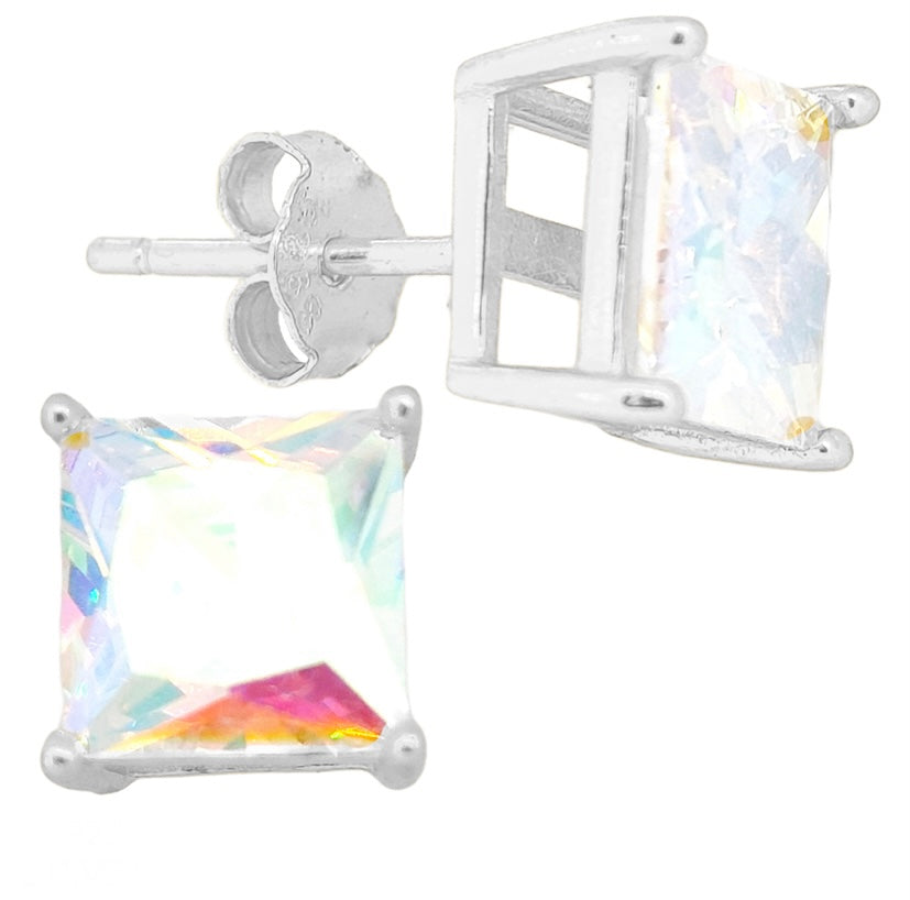 Square Cubic Zirconium Earrings