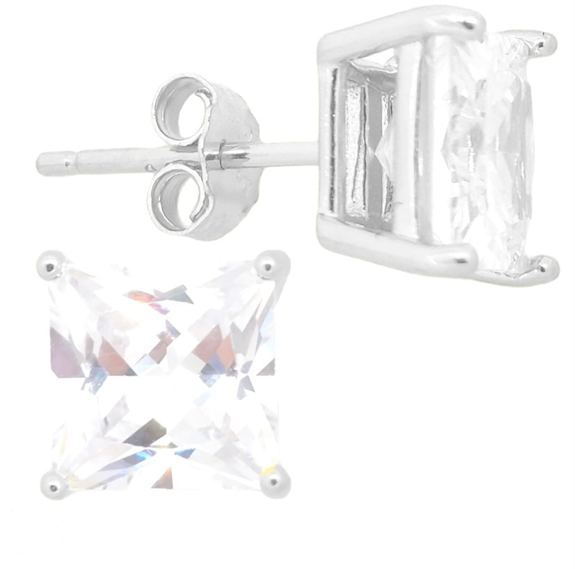 Square Cubic Zirconium Earrings