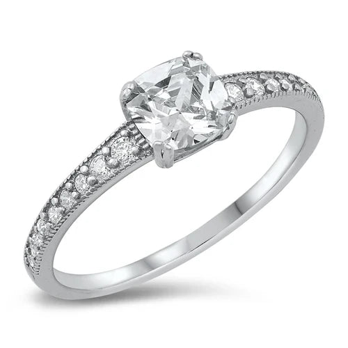 Simulated Diamond Rings – Silver Loft