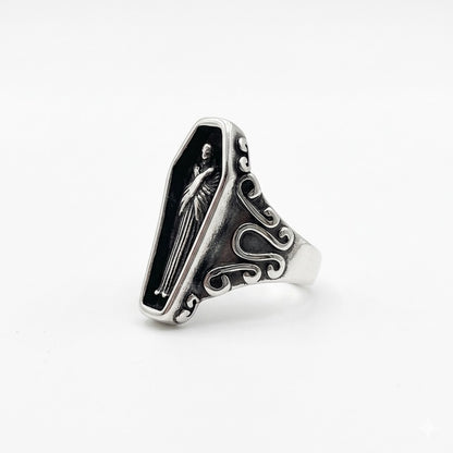 Steel Coffin Ring