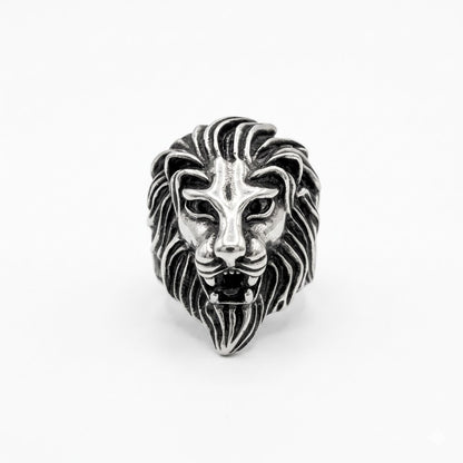 Steel Lion Ring