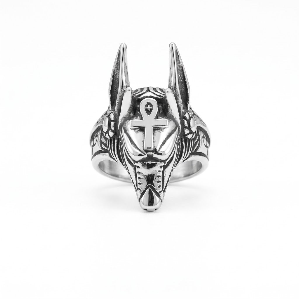 Steel Anubis Ring