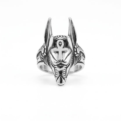 Steel Anubis Ring
