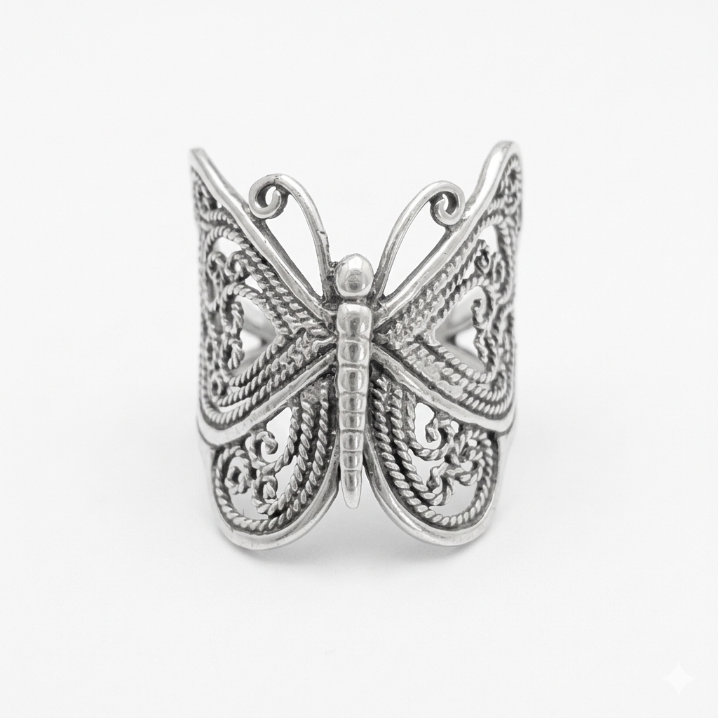 Sterling Butterfly Ring