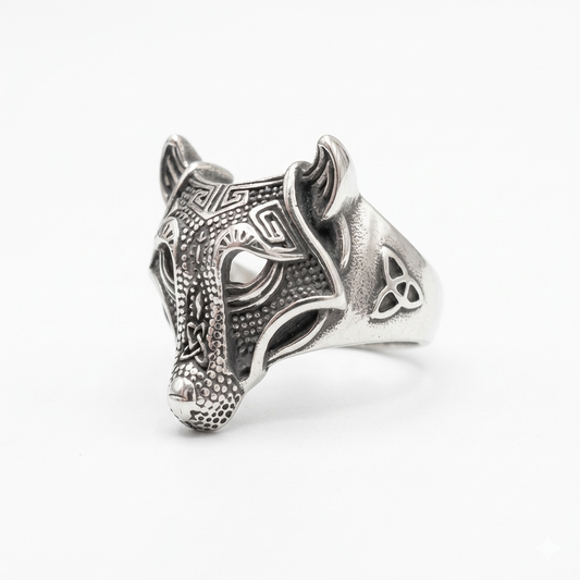 Steel Wolf Ring