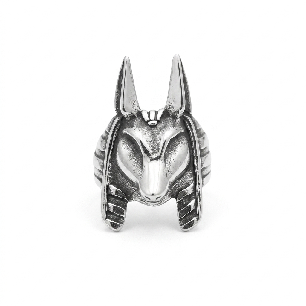 Steel Anubis Ring