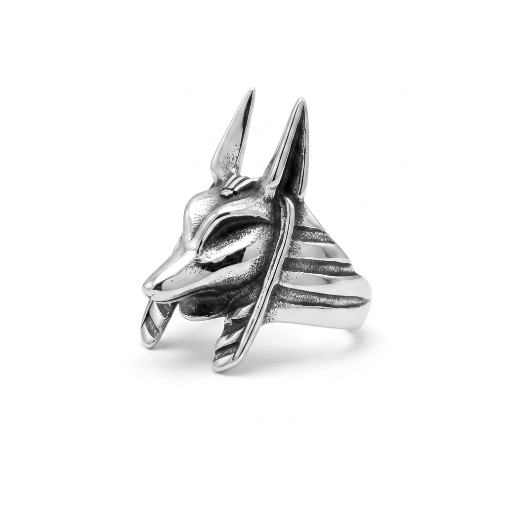 Steel Anubis Ring
