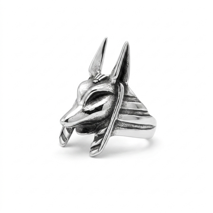 Steel Anubis Ring