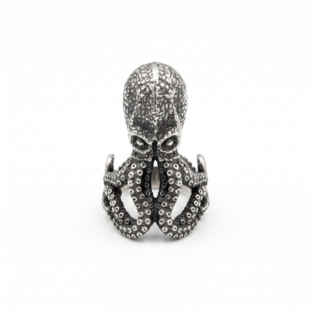 Steel Octopus Ring