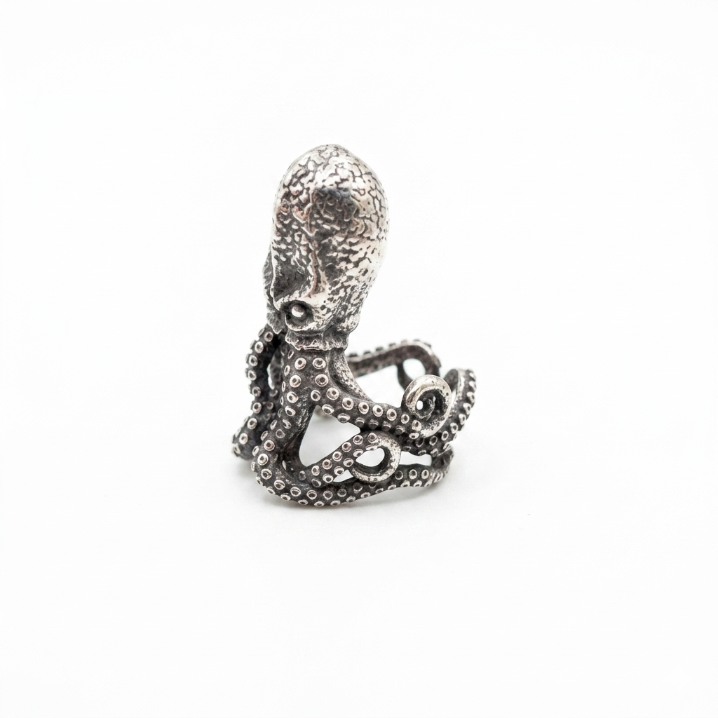 Steel Octopus Ring