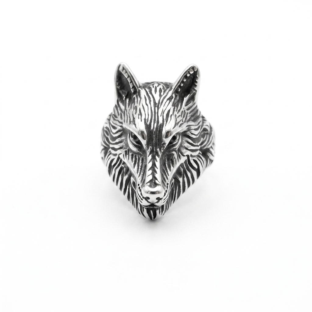 Steel Wolf Ring