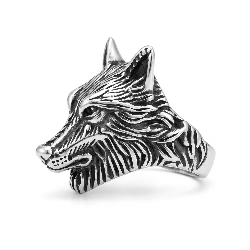 Steel Wolf Ring