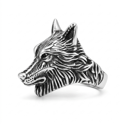 Steel Wolf Ring