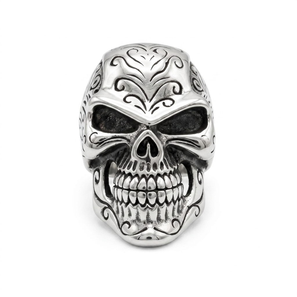 Steel Skull Ring