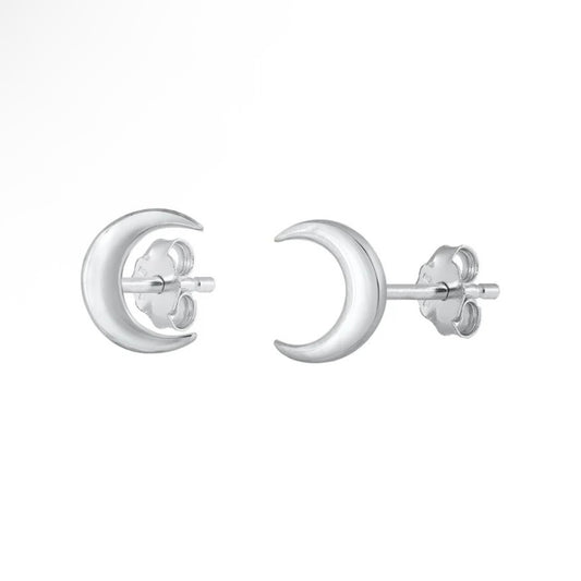 Sterling Moon Studs