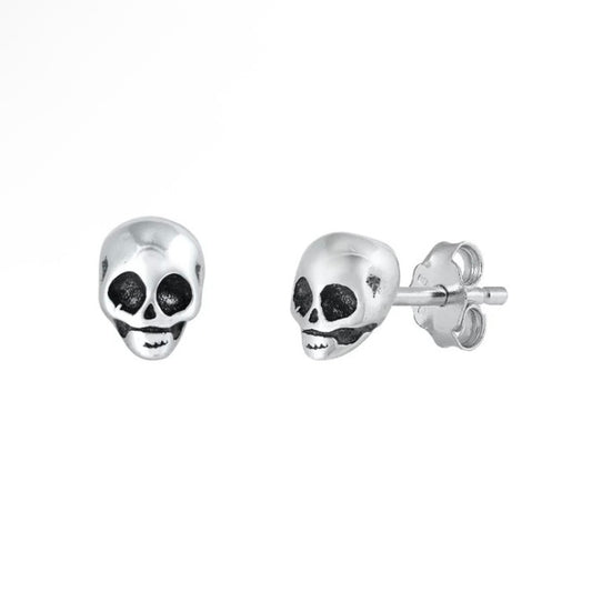 Sterling Skull Studs
