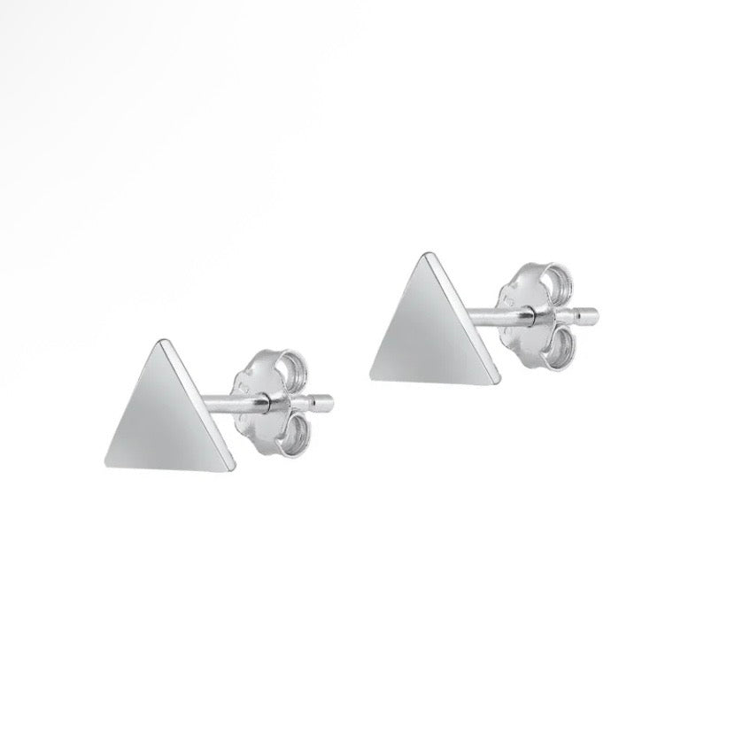 Sterling Triangle Studs