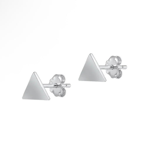 Sterling Triangle Studs