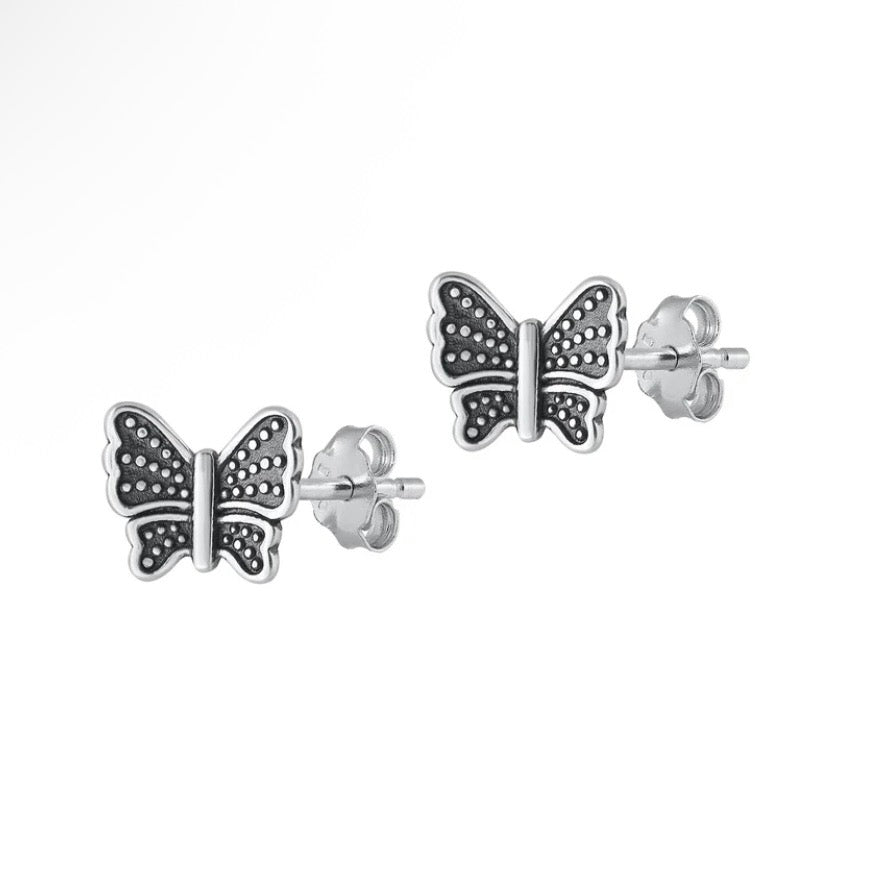 Sterling Butterfly Studs