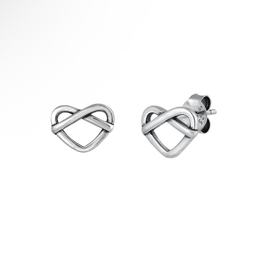 Sterling Heart Studs