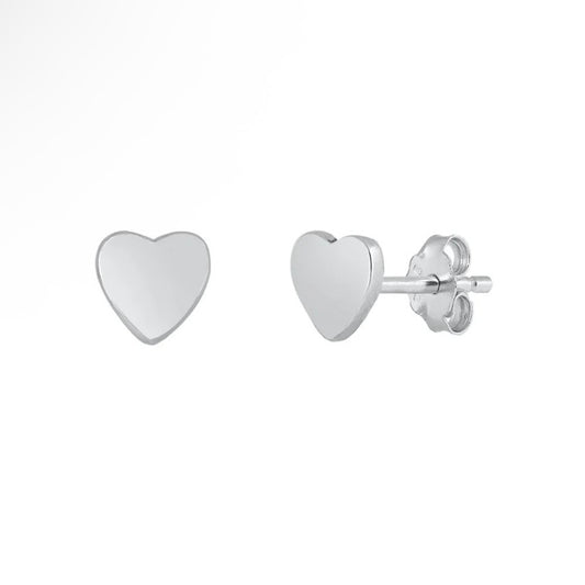 Sterling Heart Studs