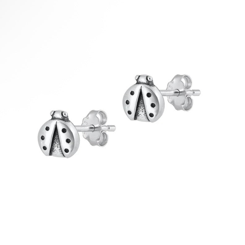 Sterling Ladybug Studs