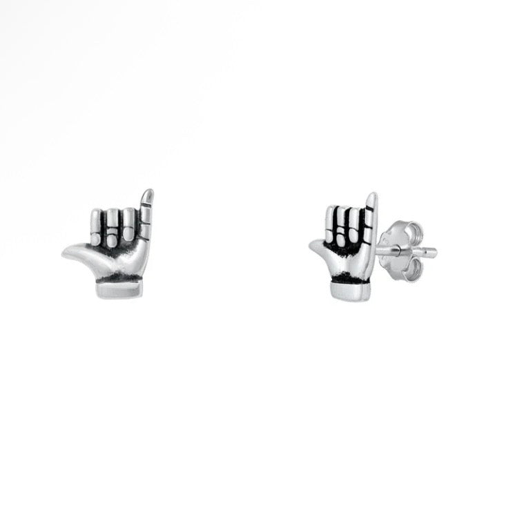 Sterling Shaka Studs