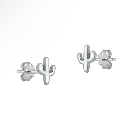 Sterling Cactus Studs