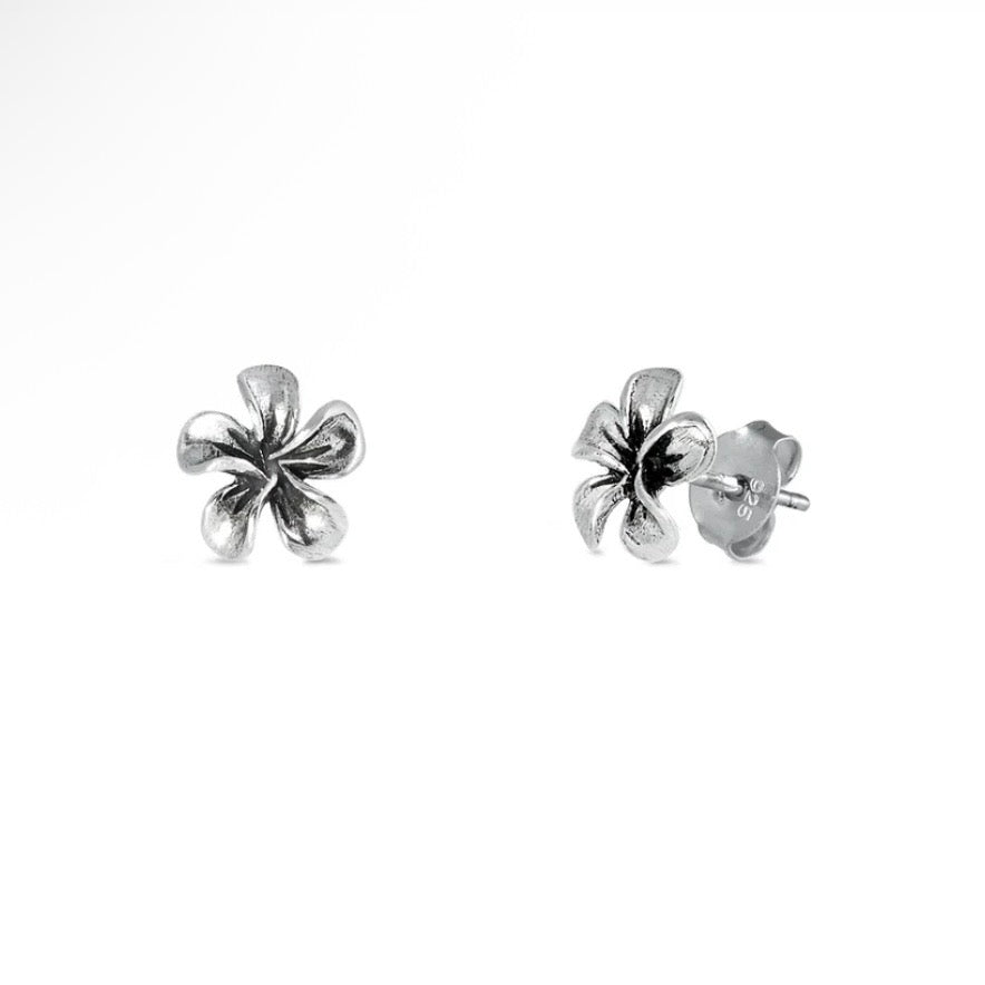 Sterling Plumeria Studs