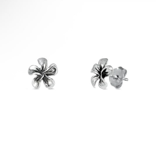 Sterling Plumeria Studs