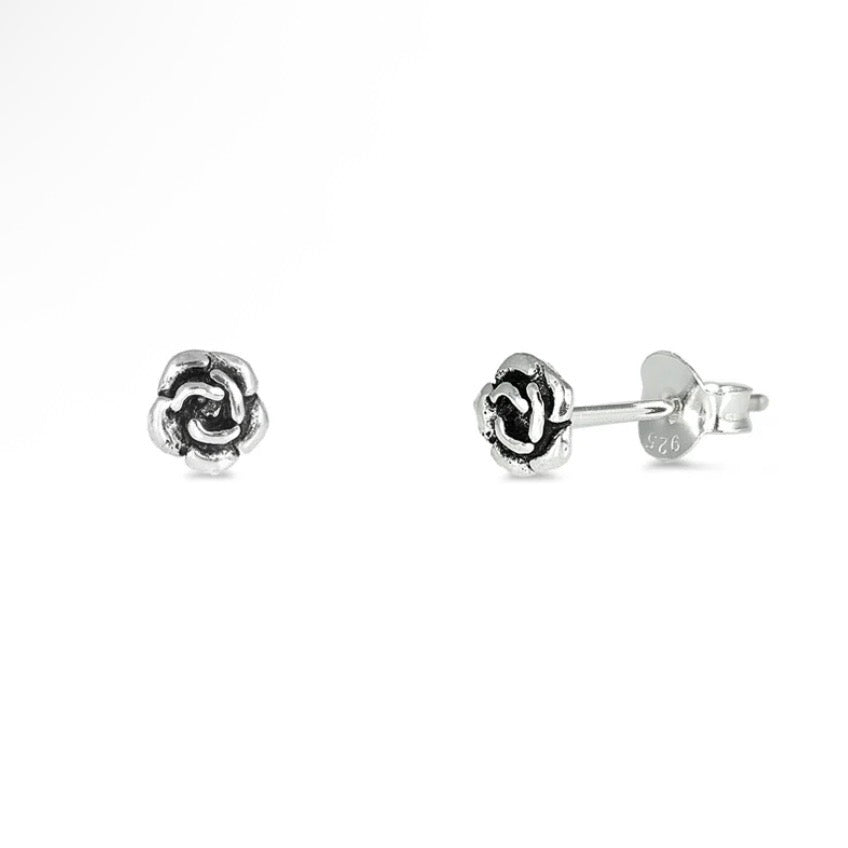 Sterling Rose Studs