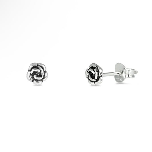 Sterling Rose Studs