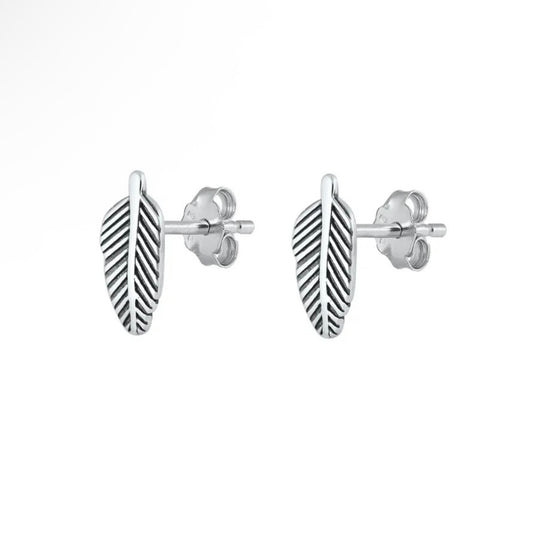 Sterling Feather Studs