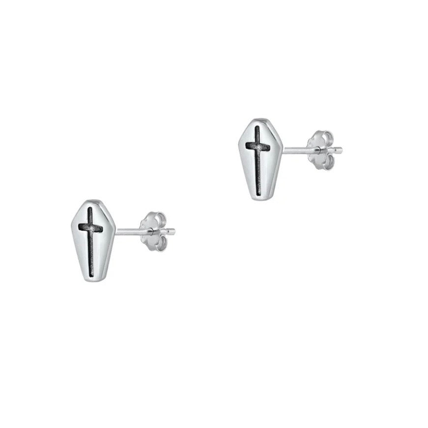Sterling Coffin Studs