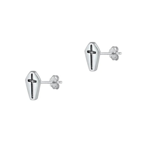 Sterling Coffin Studs