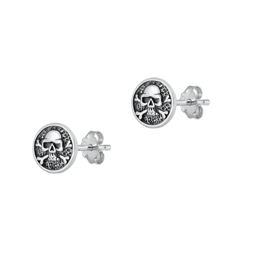Sterling Skull Studs