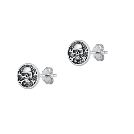 Sterling Skull Studs