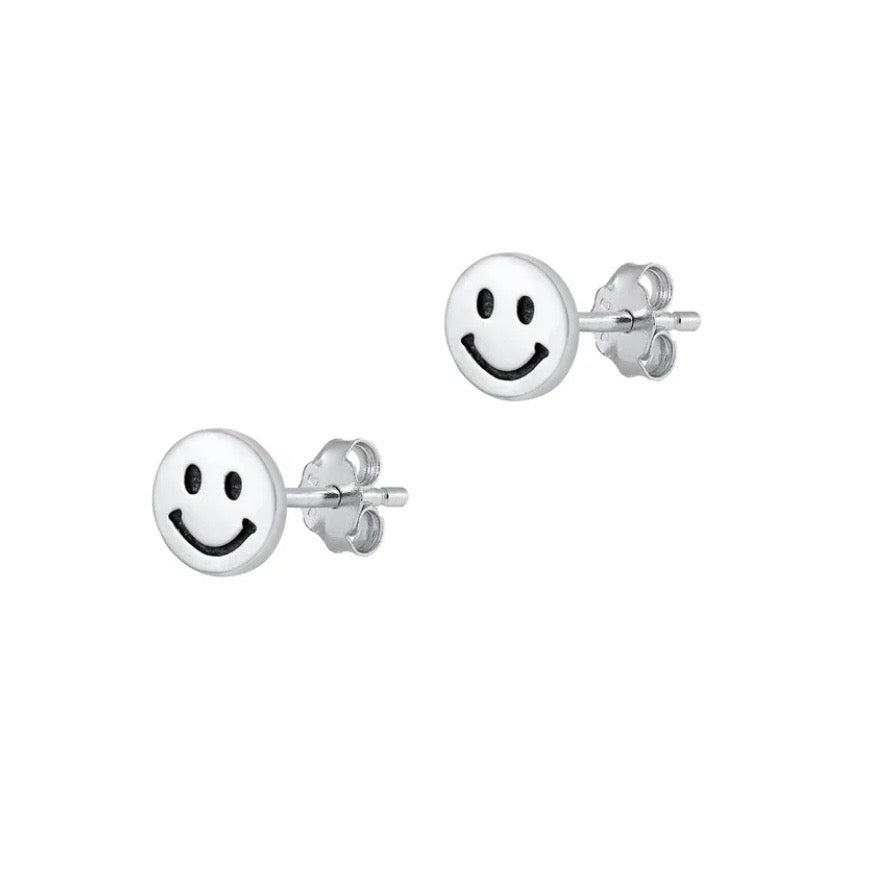 Sterling Smiley Studs