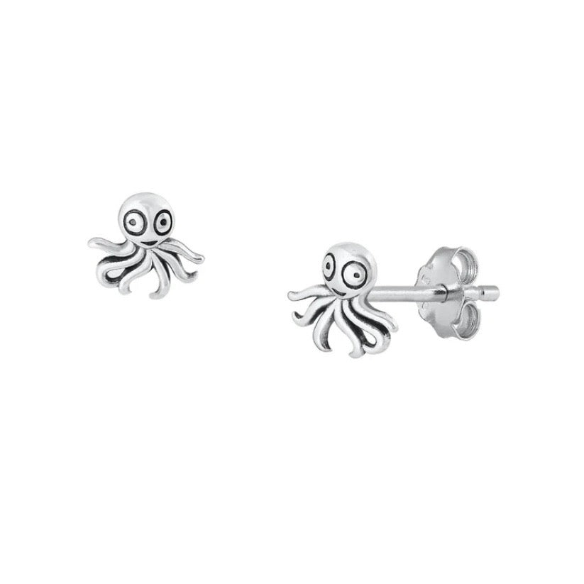 Sterling Octopus Studs
