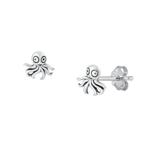 Sterling Octopus Studs