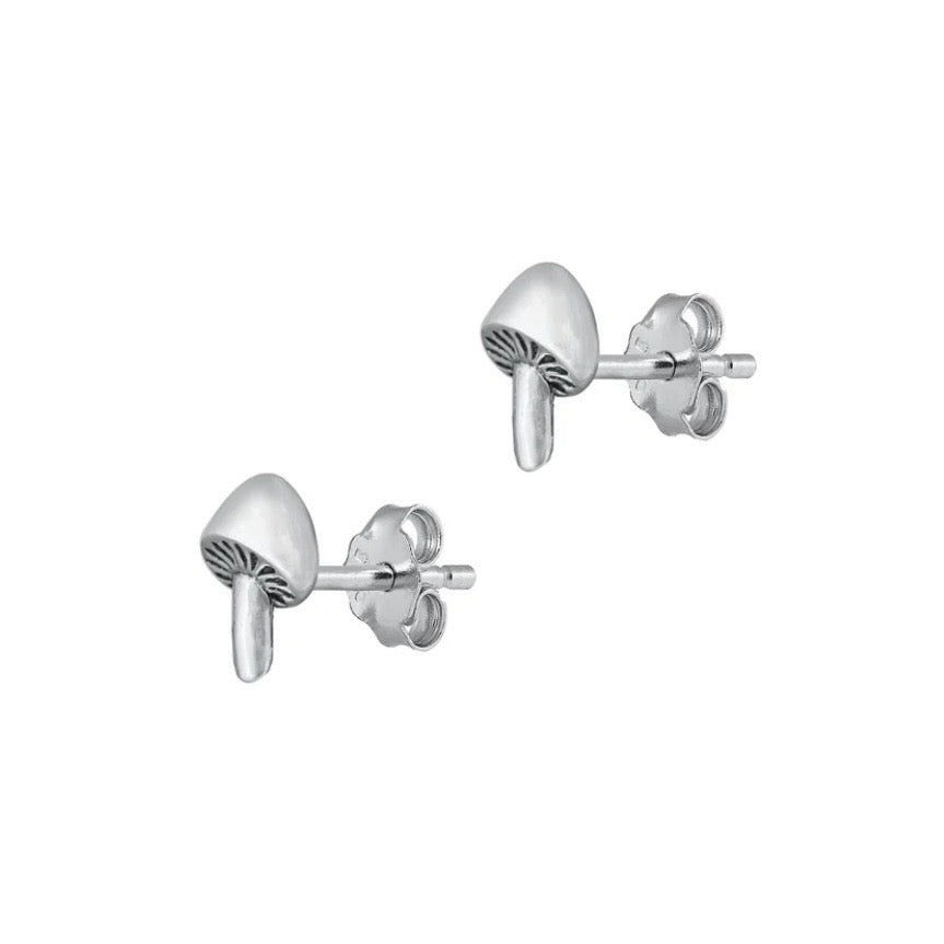 Sterling Mushroom Studs