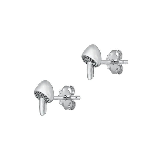 Sterling Mushroom Studs
