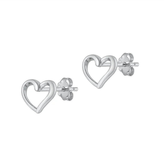 Sterling Heart Studs